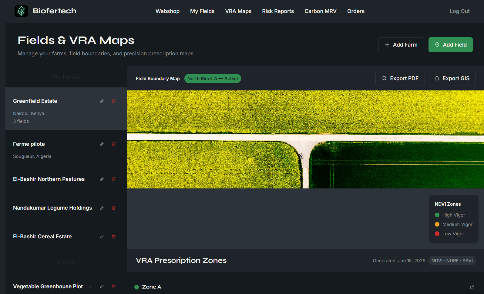 Precision Agriculture / Variable Rate Application (VRA) Maps